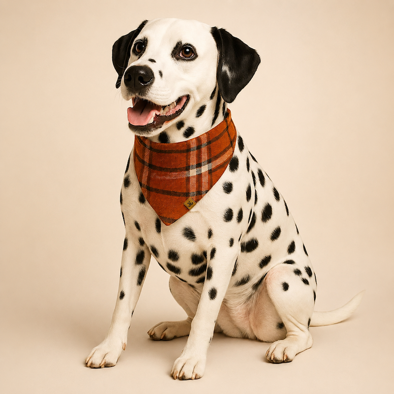 Bandana PetChic Xadrez Marrom